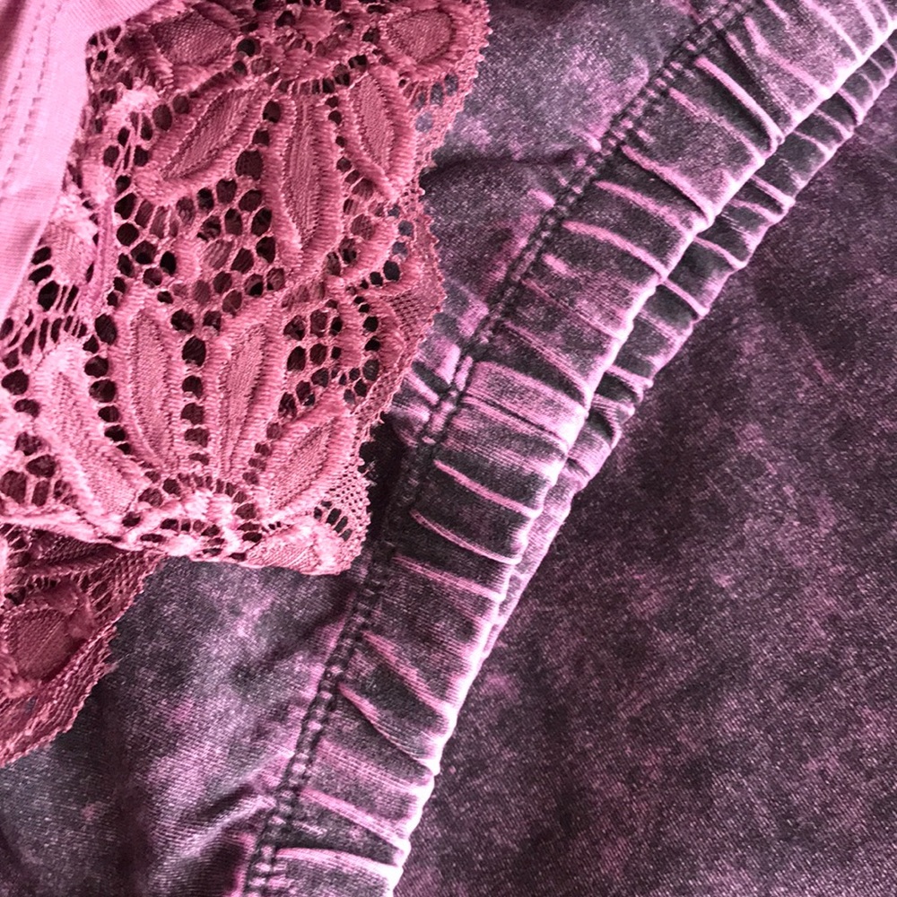 Acid wash stretch flared bell bottoms - purple mix - Picture 4 of 4
